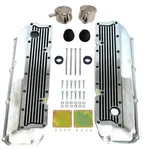 Ford 351C 351M 400M Polished Finned Black High Lights Tall Valve Cover Set New. Price: $186.86.