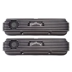 Edelbrock Valve Cover Set 41623; Classic Series Black Aluminum 58-76 Ford Fe New. Price: $435.95.
