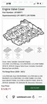 Land Rover Cylinder Head Valve Cover New Box Part #LR180971. Price: $400.00.