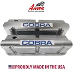 Ford 351W Cobra Sbf Pentroof Polished Tall Valve Covers - Blue Logo, Ansen Usa New. Price: $295.00.