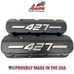 Big Block Chevy 427 Tall Valve Covers Black With Raised Logo - Ansen Usa New. Price: $349.00.