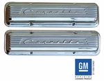 1959-86 Chevrolet Small Block Corvette Script Valve Covers Polished No Holes New. Price: $849.99.