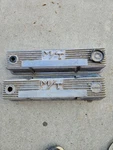 Mickey Thompson Small Block Chevy 283 327 350 Aluminum Finned Valve Covers Used. Price: $120.00.