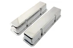 Aluminum 1958-86 Chevy Sb 283-400 Tall Valve Covers Smooth No Holes Polished New. Price: $79.95.