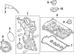 Genuine Mazda Valve Cover PXK7-10-210 New. Price: $274.20.