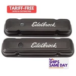 Edelbrock 4453, 2 Pack Black Steel Valve Cover Kit Fits Pontiac V8 Signature Ser New. Price: $125.13.