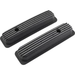 Short Finned Valve Covers, Black Aluminum, Fits 1987-97 Small Block Chevy New. Price: $150.99.