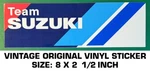 Team Suzuki Motorcycle - Vintage Original Vinyl Decal Sticker Racing Used. Price: $5.81.
