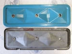 3788496 Omc Gm Chevy Stern Drive Stringer Push Rod Covers Used. Price: $40.00.