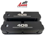 Ford Windsor 408 Stroker Black Tall Valve Covers Die-cast Aluminum Ansen Usa New. Price: $249.00.
